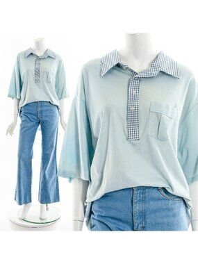 Seafoam Green Polo Shirt 70s